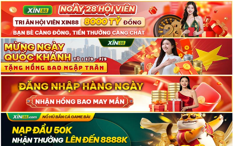 Cập Nhật Chương Trình Ưu Đãi XIN88 Hấp Dẫn Dành Cho Người Chơi
